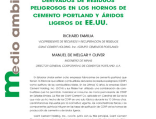 Ús de combustibles derivats de residus perillosos en els forns de ciment portland i àrids lleugers d’EE.UU.