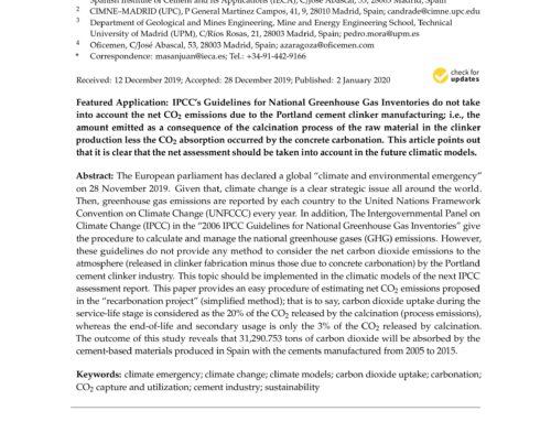 Carbon Dioxide Uptake by Cement-Based Materials: A Spanish Case Study