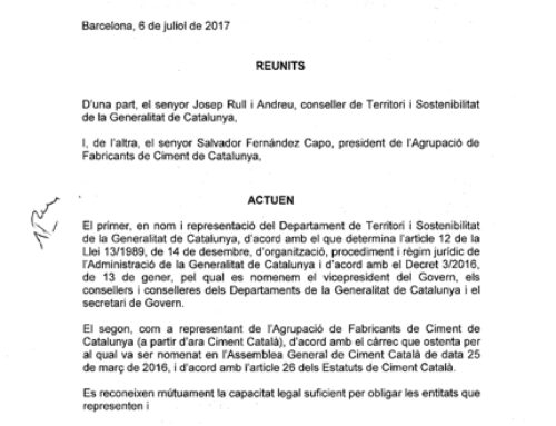 Acord Voluntari per a l’eficiència en l’ús dels recursos